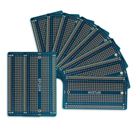 EPLZON 10 Pcs Solderable Breadboard PCB Board Gold-Plated Solder Breadboard for DIY Electronics Projects Apply to Soldering Projects 3.5"x2.05" (Blue)