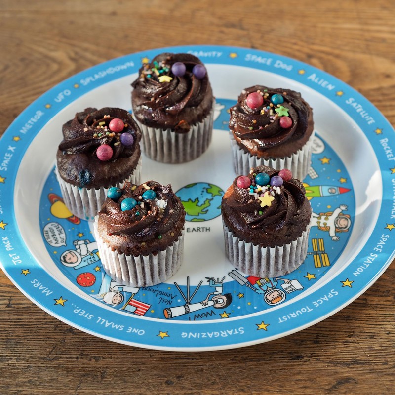 Tyrrell Katz Kids Space Printed Plate in Melamine - Dishwasher