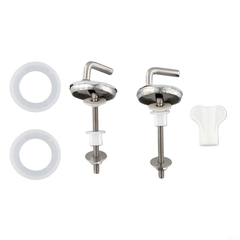 2 x Toilet Seat Hinges Toilet Seat Fixings Fixings Top