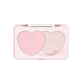 ETUDE Heart Pop Duo Brasher, Diamai Pink, 2 Colors, Dual Korean Makeup Artist Collaboration, Layering, Cheek, Natural Highlight, Blevet, Yebe, Pink, Holiday, Christmas, Glossy, Compact, Transparent,