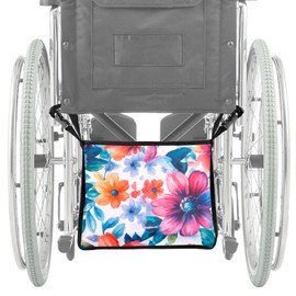 Catheter Bag Holder for Wheelchairs,Foley Catheter Bag Covers Urine Bags Cover for Wheelchair with Storage Pocket and Adjustable Straps(Tropical Print)