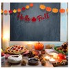 9.8Ft Hello Fall Maple Leaf Vine with Pumpkin Banner,Maple Leaves