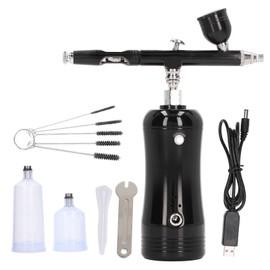 Upgraded Airbrush Kit with Air Compressor Portable Cordless Gun Rechargeable Handheld Set 17.4psi