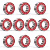 10 Pack 6205-2RS Double Rubber Seal Bearing 25x52x15mm,Pre Lubricated,Stable Performance,Cost