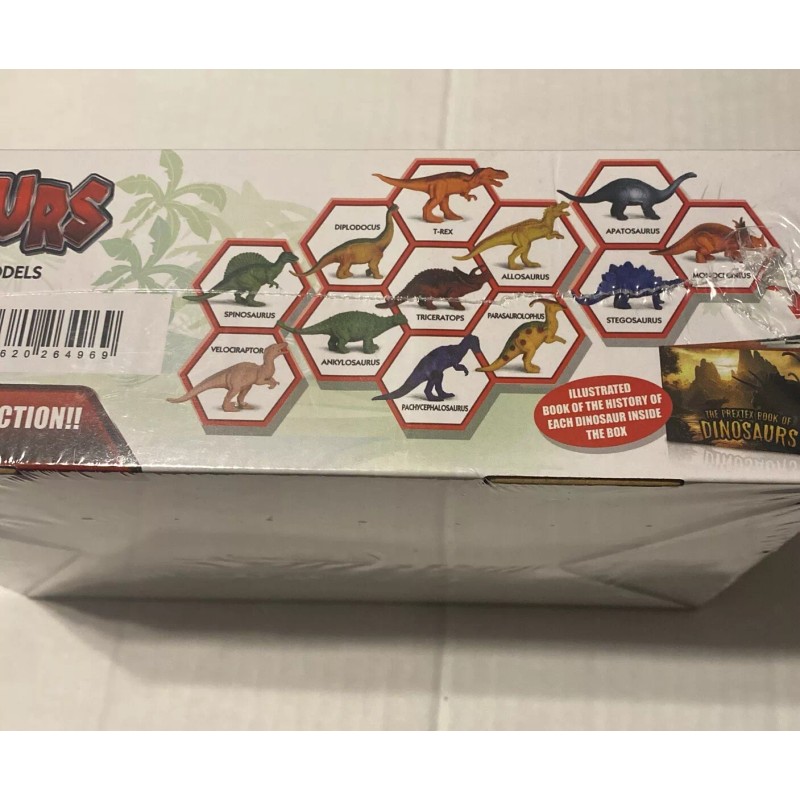 Prextex Dinosaurs Life-Like Dinosaur Models Includes 12 in 1 Collection