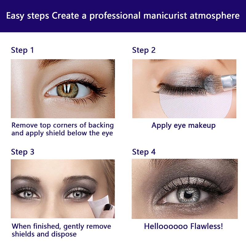 150Pcs Makeup Eye Pad Stickers Useful Eyeshadow Stencils Pads Half-Moon