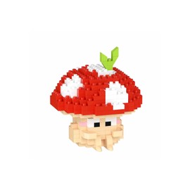 shenhailan Mini Mushroom Building Blocks for Adult Home Decor Birthday Party Favors Gift 292Pcs (Red)