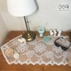 364days Rose Garden Long Tablecloth Runner White Lace Mat Rug