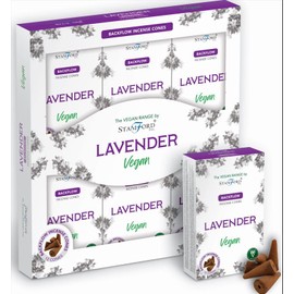 Stamford Vegan Patchouli Incense Backflow Cones-72 Cones (Lavender)