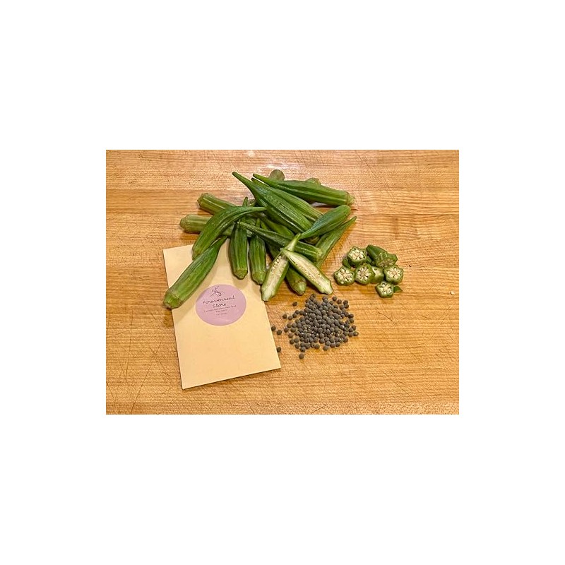 Clemson Spineless Okra Seeds, 100 Count, Non GMO Heirloom Garden
