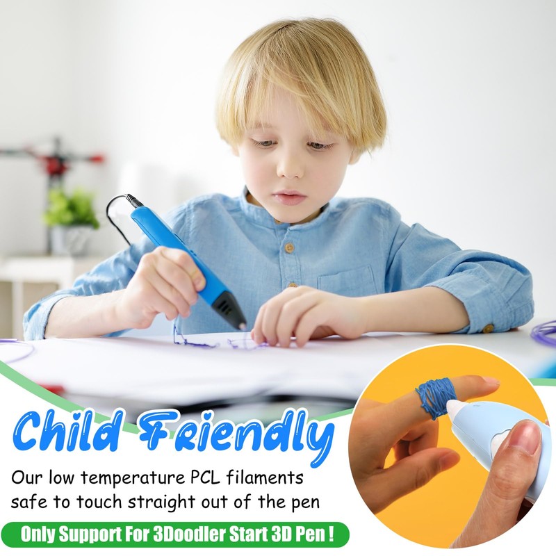 Honoson 120 Pcs Pcl 3D Pen Refills Compatible with The