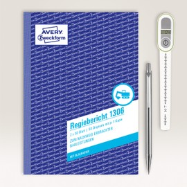 Avery Zweckform 1306 Director Report, DIN A5, Pre-Punched, 2 x 50 Sheets, White, Yellow