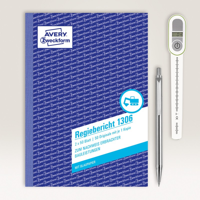 Avery Zweckform 1306 Director Report, DIN A5, Pre-Punched, 2 x