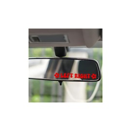 Sandfren 3PCS Left Right Car Rearview Mirror Sticker, Auto Rear View Window Makeup Decals, Beautiful Vehicle Interior Decoration Accessories, Universal for SUV Sedan Truck (Red)