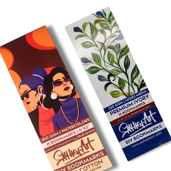 MESSKETEERS - DIY Combo Bookmark Sketchpad for Artists, 300gsm Cotton