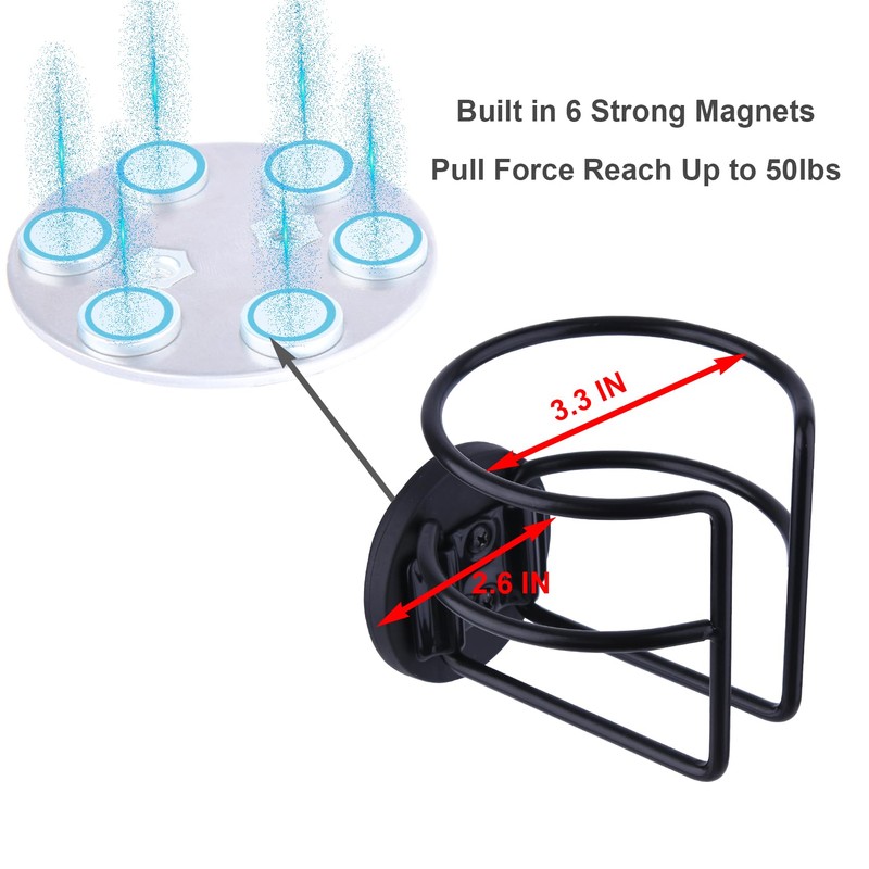 Strong Magnetic Cup Holder, Fully Covered Anti Drop Drink Holder,