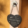Camolo Slate Heart 20 x 17 cm with Engraved Saying
