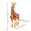 QIFU Vintage Hand Painted Giraffe Enamel Trinket Box Hinged
