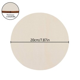 DARENYI 10 Pcs Natural Wood Discs 20cm - Unfinished Large Circles for Craft DIY Christmas Painting Ornament