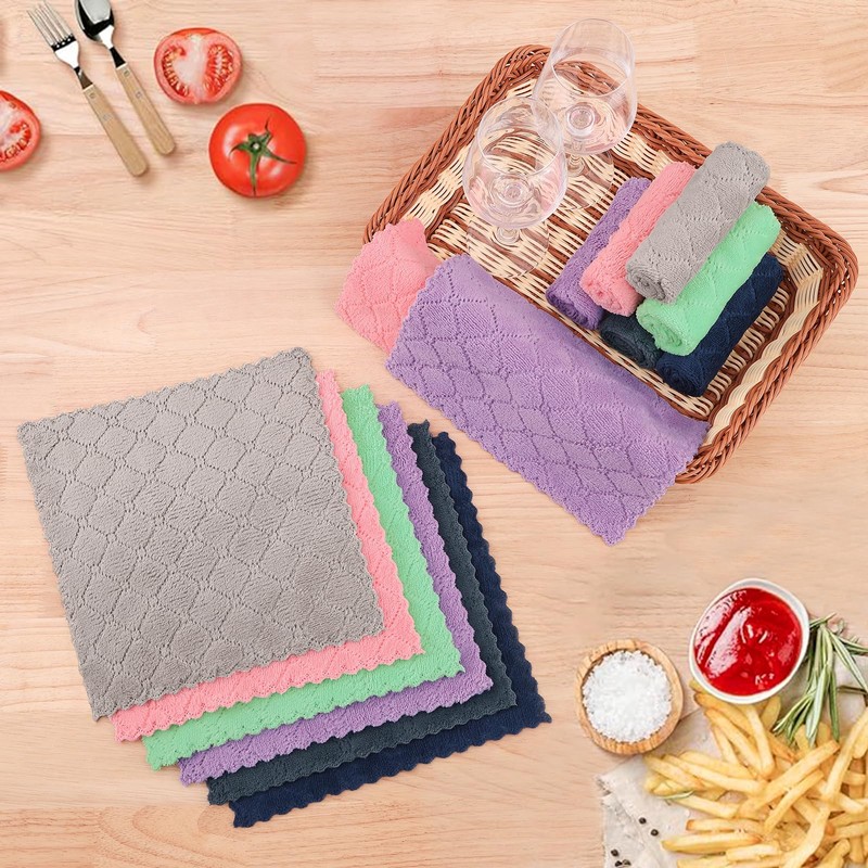 Moosfor Cleaning Cloths, Microfibre Cloths, Washable Cleaning Cloths, Microfibre, Soft,