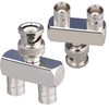 TUOLNK 2PCS BNC Male to Dual BNC Female 3-Way RF