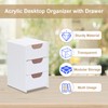 SUMTree Acrylic Desktop Small Drawer Organiser with 3 Layers Acrylic