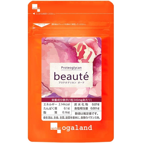 ogaland Proteoglycan Beaute Beaute Beaute (30 Capsules, Approx. 1 Month Supply), For Those Who Want to Be Beautiful Forever, Hyaluronic Acid, Collagen, Placenta, Beauty Support, Shelf Life Until September 2023