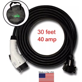 Inteset J-1772, 30ft, 40 Amp-EV Extension Cable for Electric Vehicle Chargers