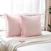 2 Pack Blush White Gingham Euro Pillow Shams 26''x26'' |