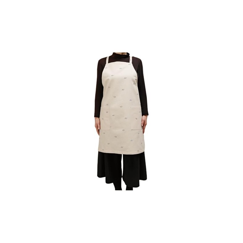 Friends Hill ZS-136-20 Apron, Short Apron, Natural Size: L Approx.