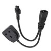 IEC320 C14 Male to C5 and Female Power Cord C14