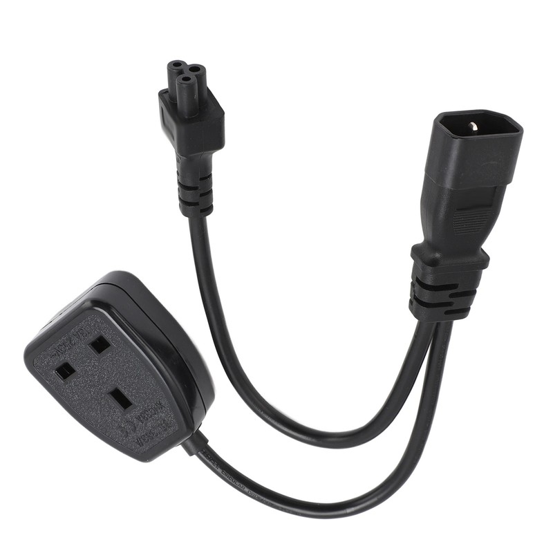IEC320 C14 Male to C5 and Female Power Cord C14