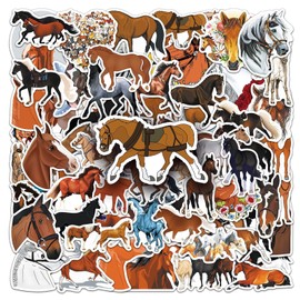 100 PCS Horse Stickers Vinyl Waterproof Stickers for Teens,Adults,Boys,Girls,Kids,Children Decals for Laptop,Phone,Luggage,Computer,Skateboard,Bicycle,Water Bottle