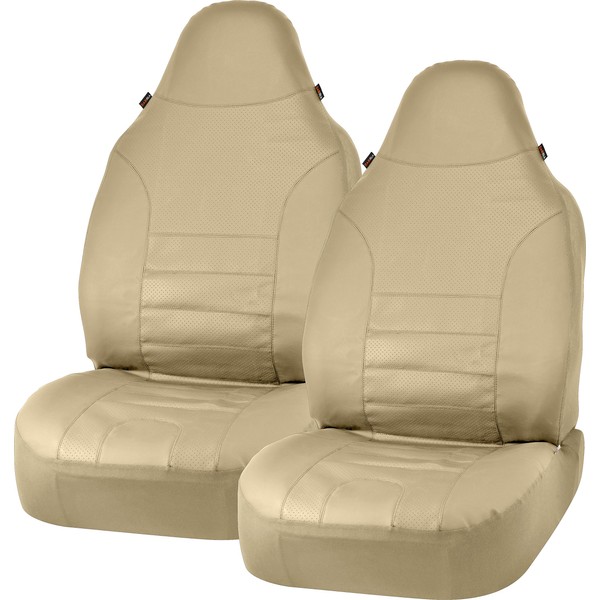 Bell Automotive 22-1-56754-9 Tan Sport Leather Universal Bucket Seat Covers, Pack of 2