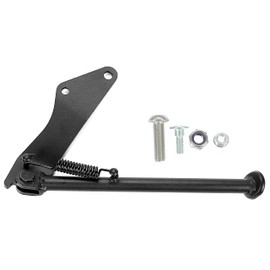 KUAFU Adjustable Kickstand Side Stand Black Compatible with 2000-Current Kawasaki KX 65 and 2003-2005 Suzuki RM 65 Dirt Bikes Clamp on Side Stand Lowing