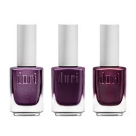 duri Nail Polish, GBD108 Purple Parade Trio Set, Full Coverage, Glossy, Solid and Metallics, Quick Drying, Long Lasting, Easy at Home Application Cosmetics