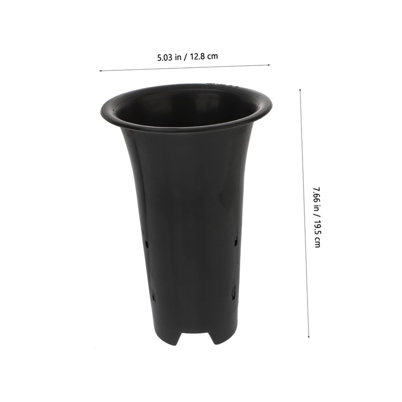 KONTONTY 4 Inch Tall Orchid Flower Pots Plastic Planting Cups