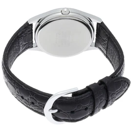Casio Collection Wristwatch, Standard, Analog, Genuine Leather Series, black/ white, Old Model