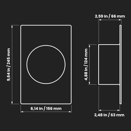 5 Inch / 125 mm Duct Connector Flange - Plastic Straight Pipe Wall Plate for Heating Cooling Ventilation System - Plumbing or Air Exhaust and Inlet Fitting