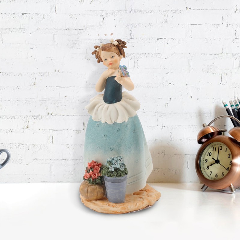 Victorian Girl Resin Ornament Exquisite Cute Stable Desktop Resin Handicraft