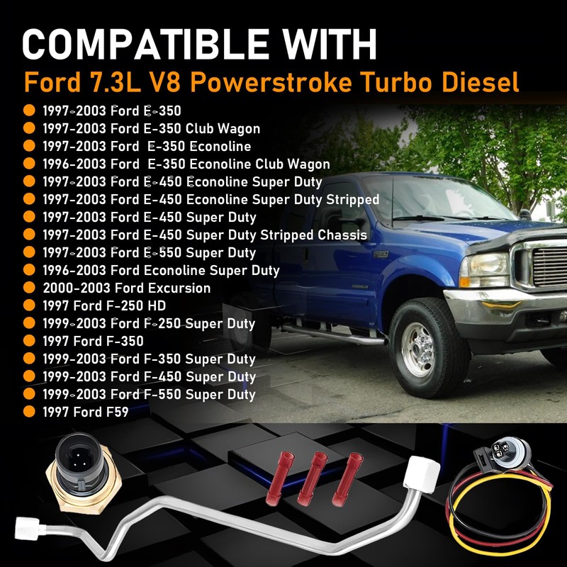 Gagsu Exhaust Back Pressure EBP Tube Sensor and Wire 1C3Z9D477AA