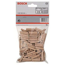 Bosch Accessories Professional geriffelte Holzdübel (150 Stück, Ø 8 mm)