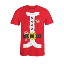 S4E Christmas Santa Claus Costume T-Shirt XXXXX-Large Red