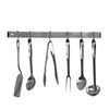 Enclume Premier 30-Inch Utensil Bar Wall Pot Rack, Hammered Steel