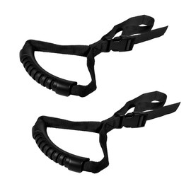 Gasedin 2 PCS Car Adjustable Grab Handle, Elderly Handicapped Vehicle Support Safety Adjustable Handle, Portable Car Standing Aid Nylon Grip Handle Bar, Auto Mobility Assist Device (Black)