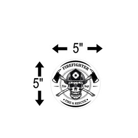 Fire & Rescue (T10) Firefighter Vinyl Decal Sticker | Waterproof | Easy to Apply 5" Inch- by CustomDecal US