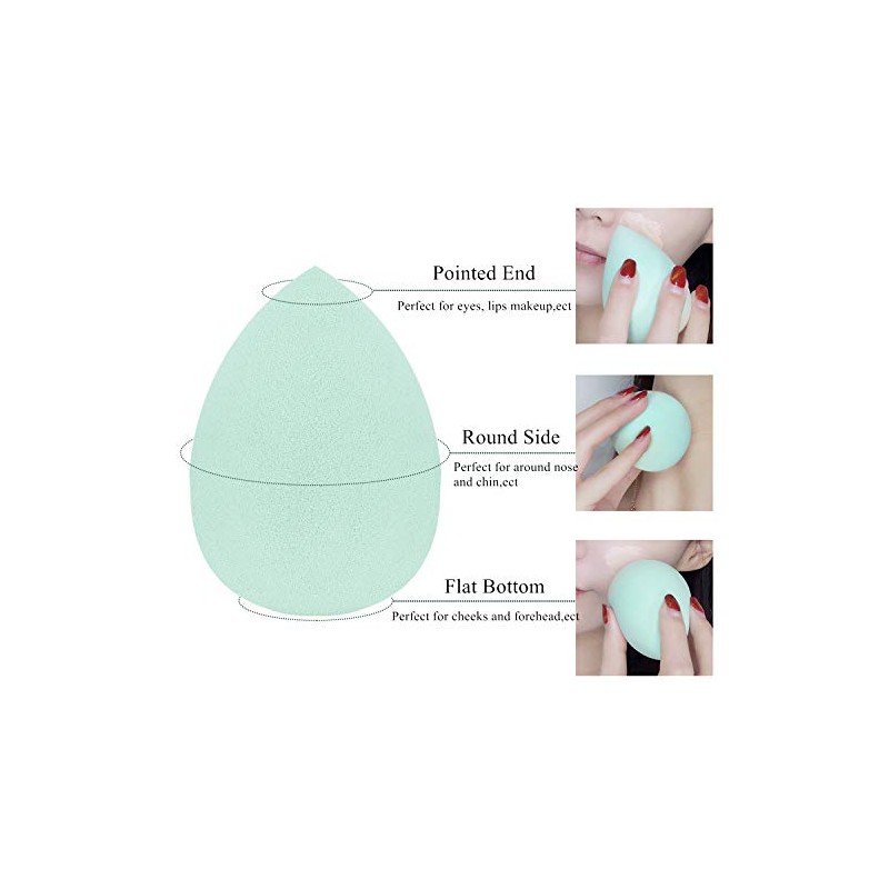 10 piezas de esponja de maquillaje en forma de huevo