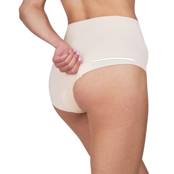 Non-Slip High Waist Briefs with Silicone Lines, Seamless Black Underwear,