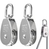2PCS Heavy Duty Single Pulley M50 Pulley System Stainless Steel