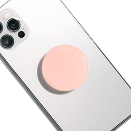 OnTheGrip Cute Solid Macaron Color Round Shape Collapsible Mobile Phone Grip Stand Holder for Smartphone Tablet Cell Phone Accessory (Pink)